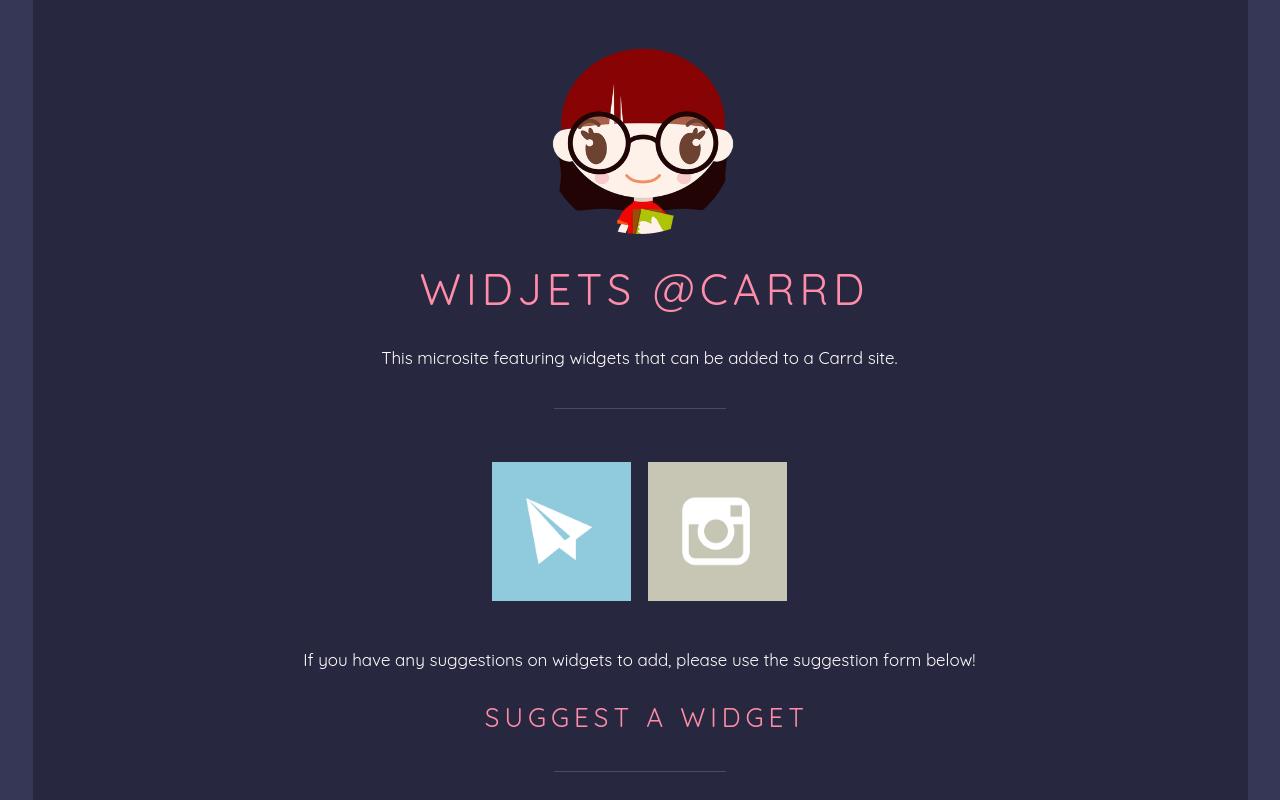 Carrd profile picture for @widgets